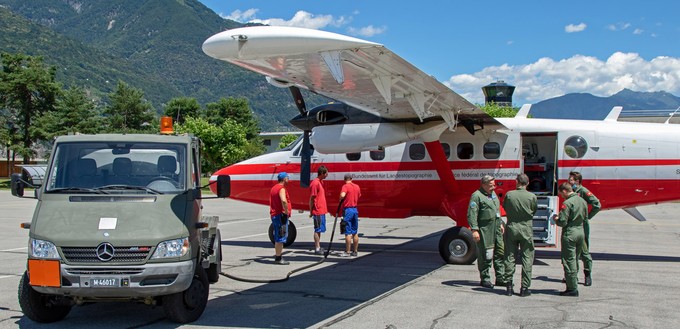 Die Twin Otter des Bundesamts für Landestopografie Swisstopo wurde 1976 gebaut.