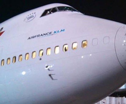 Boeing 747 von Air France: Getroffen von Hagelkörnern.