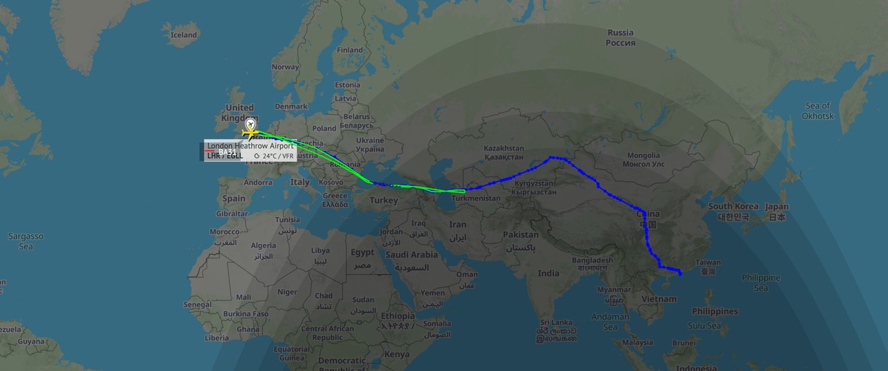 Flug BA31 vom Samstag: Nach halber Strecke umgekehrt.