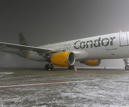 Die D-AICP von Condor: Steht seit Februar wieder am Boden.