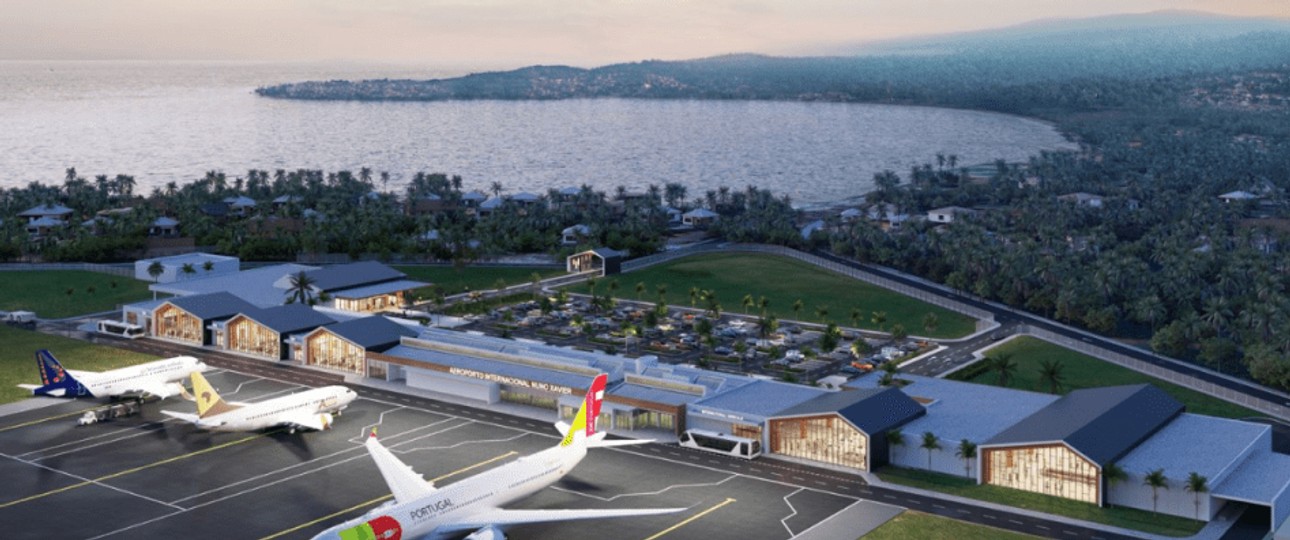 Animation des neuen Flughafens von São Tomé e Príncipe: Der Vertrag mit dem türkischen Investor wackelt.