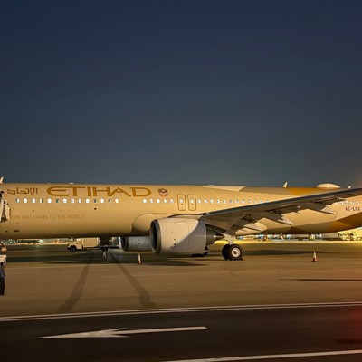Airbus A321 LR von Etihad in Abu Dhabi: Die Flotte soll schnell wachsen.