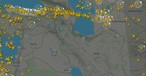Luftraum über Nahost: Viele Wege führen nicht nach Fernost.