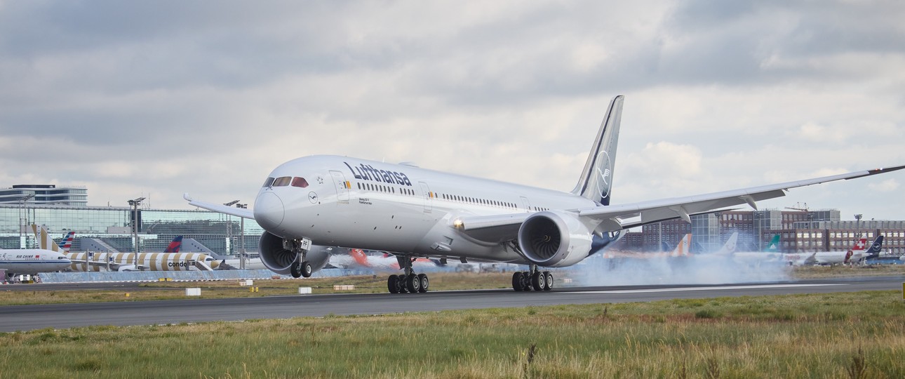 Boeing 787-9 von Lufthansa: Solch ein Flugzeug musste in Bogota durchstarten.