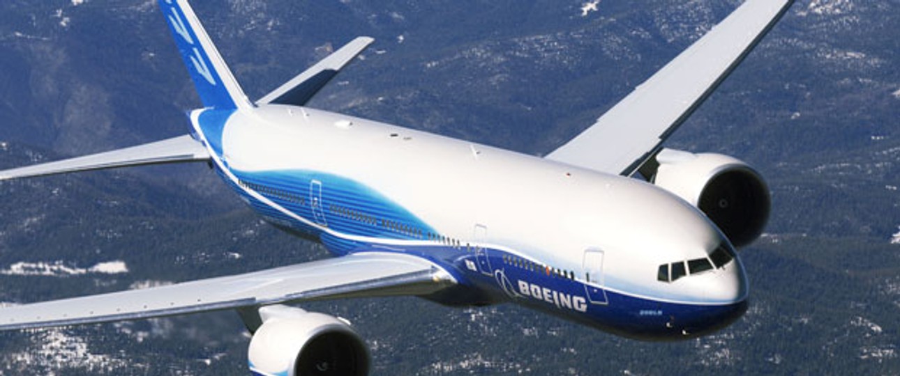 B777 von Boeing: Die Flügel sollen breiter werden.