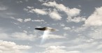 Zeichnung eines Ufos: Der Airbus-Pilot sah etwas an ihm vorbei flitzen.