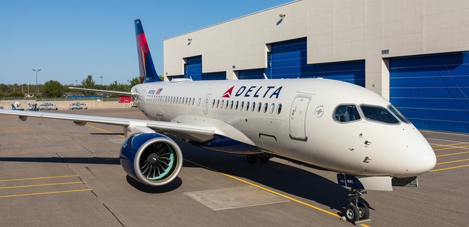 Airbus A220 in den Farben von Delta: So sieht der neue Flieger aus.