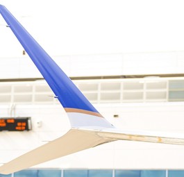 Flügelspitze einer Boeing 737 Max 9 von United: Die Flotte bekommt Zuwachs.