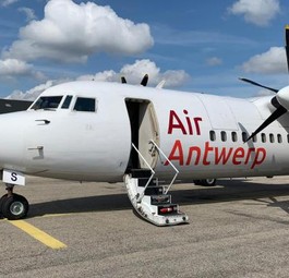 Das erste und letzte Flugzeug von Air Antwerp: Die Fokker 50 trug das Kennzeichen OO-VLS.