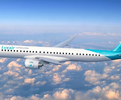Embraer E195-E2 in Luxair-Bemalung: Ab 2026 in der Flotte.