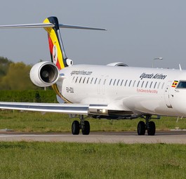 Bombadier CRJ 900 von Uganda Airlines: Die Fluglinie will die Flotte erweitern.