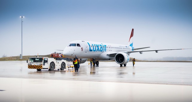 Die erste Embraer E195-E2 von Luxair: Ist in Luxemburg angekommen.