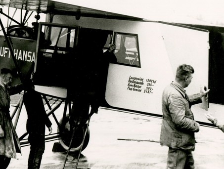 Eine Fokker F.II von Luft Hansa: Das Modell des ersten Fluges.