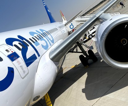 MS-21-300 (hier bei der Dubai Airshow 2021): Wird der Flieger noch ein Erfolg?