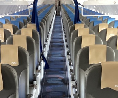 Blick in die neugestaltete Marabu-Kabine: Bis zum Sommer soll die gesamte Flotte vereinheitlicht sein.