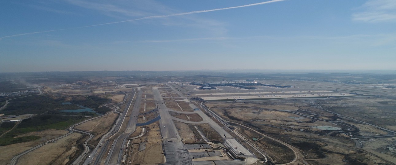 Istanbul Airport: Bauarbeiten an der dritten Start- und Landebahn.