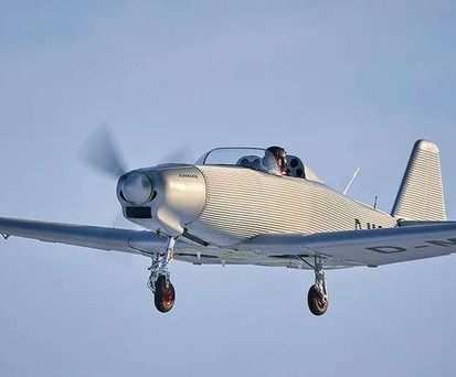 Die Junkers A60 in der Luft: Das Ultraleichtflugzeug hob am 7. Dezember erstmalig ab.