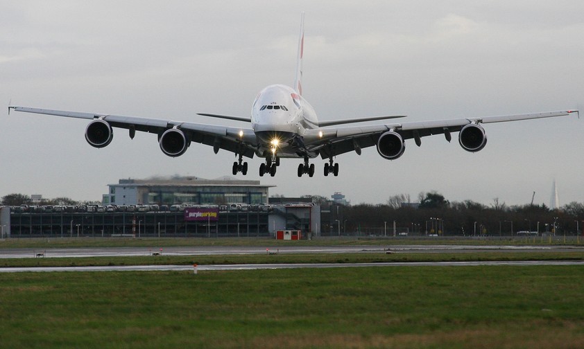 british airways airbus a380 landing london heathrow-ref42999