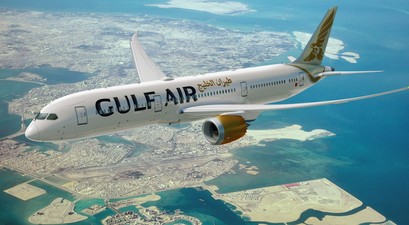 Boeing 787-9 von Gulf Air über Bahrain: Bald noch öfter zu sehen.