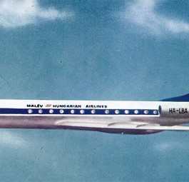 Tupolew Tu-134 von Malev auf einer alten Werbung: Bessere Zeiten.