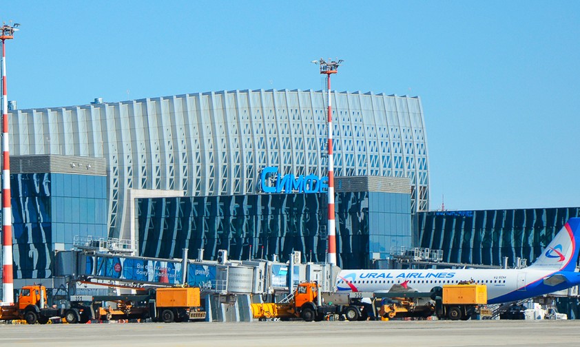 Flughafen Simferopol auf der Krim: Ziel etlicher russischer Airlines.