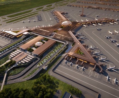 Computerdarstellung des Bishoftu International Airports: Das neue Drehkreuz von Ethiopian Airlines.