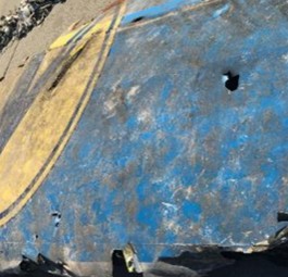 Trümmerteil von Flug PS752: Der Jet flog für Ukraine International.