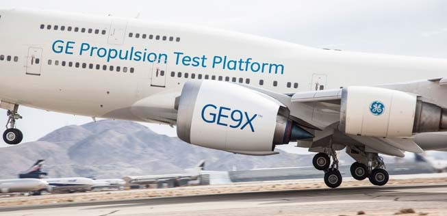 Hier hebt das GE9X erstmals ab.