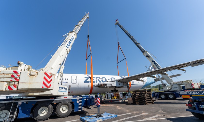 Airbus A300 Zero G am Flughafen Köln/Bonn: Die Zero-G wird nach zehn Jahren am Airport zerlegt.