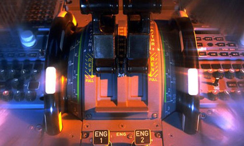 Bild aus einem A320-Cockpit: Wie viele Tempomaten auf einmal.