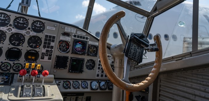 So sieht es im Cockpit des Klassikers aus.