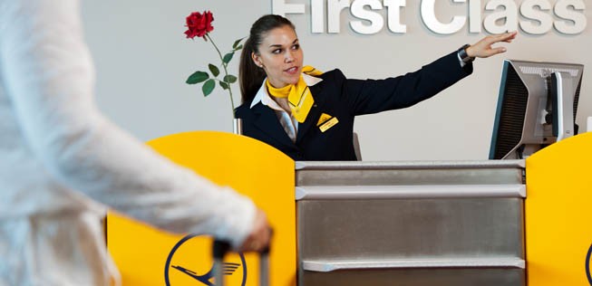 Check-in von Lufthansa: Es gab Verzögerungen.