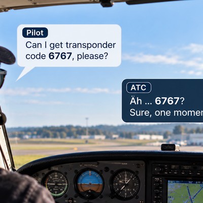 6767 bitte? Der Wunsch wurde dem Piloten erfüllt.