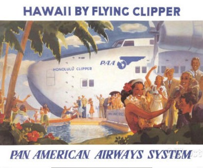 Aloha! Hawaii und ein bisschen Sonne: Mit Pan American Airways und diesem Poster kein Problem.