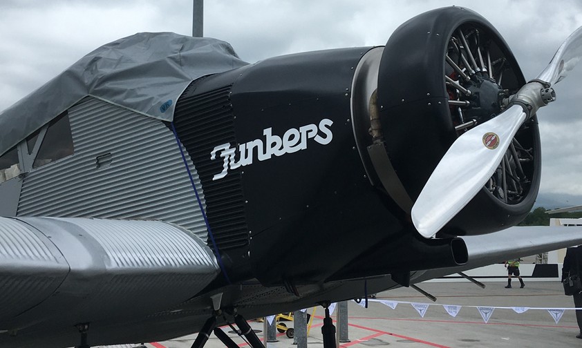 Das vielleicht erste Geschäftsreiseflugzeug der Welt, hier bei der Ebace 2019: Die Junkers F 13 feiert in diesem Jahr hundertsten Geburtstag.