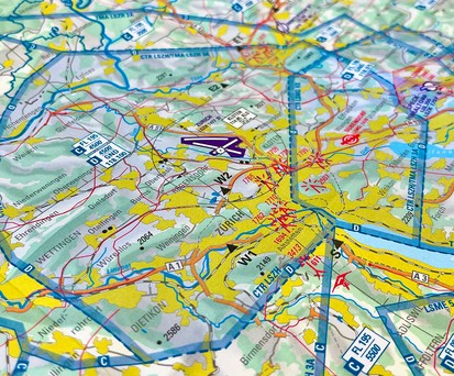 Luftfahrtkarte: Genau hinschauen, ...