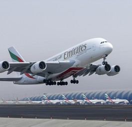 Airbus A380 von Emirates in Dubai: Schneller Aufstieg zur Nummer eins.