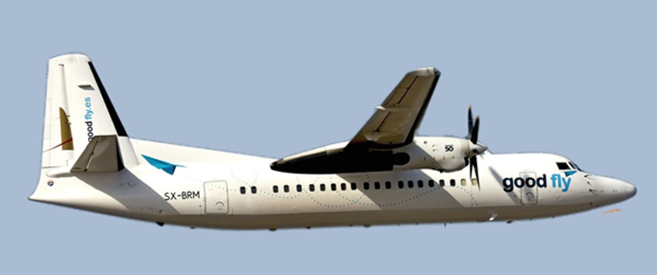 Fokker 50 in den Farben von Good Fly: Neue Ziele im Visier.
