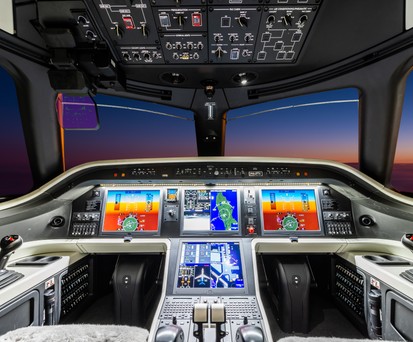 Cockpit von Embraers Praetor 600: Der Hersteller verspricht modernste Avionik.