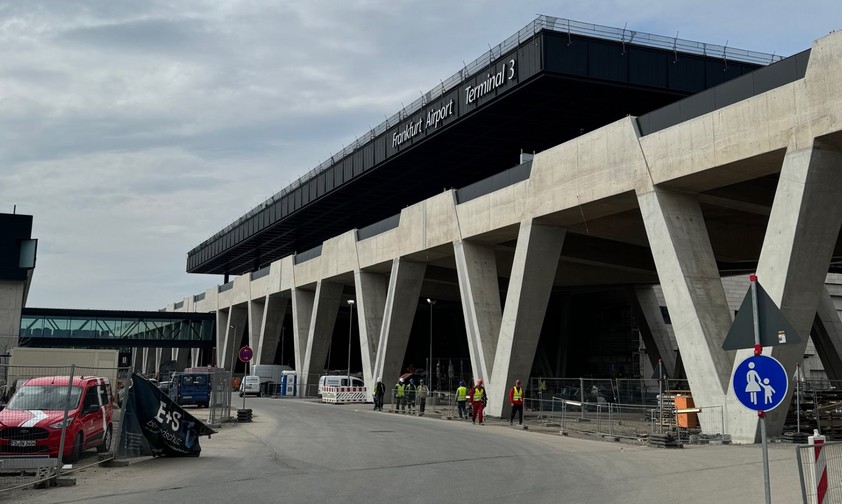 Ein Besuch auf der Baustelle des Terminal 3 am Flughafen Frankfurt.