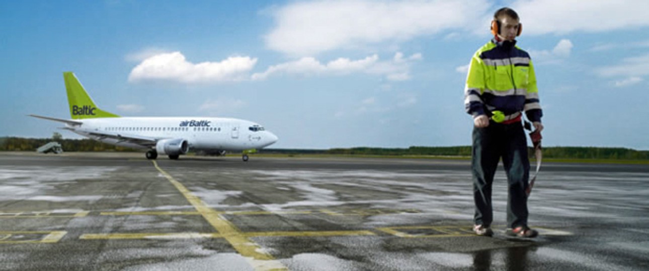 Flugzeug von Air Baltic in Riga: Neuer Chef.