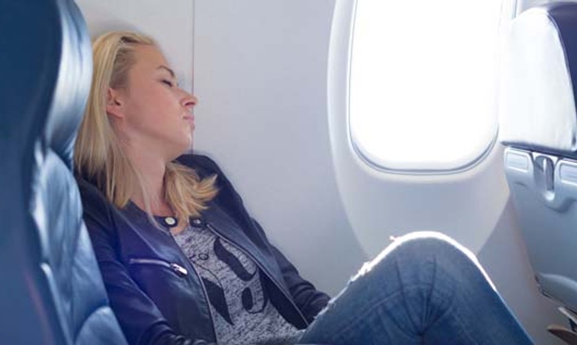 Schlafende Passagierin: British Airways verspricht allen eine angenehme Reise.
