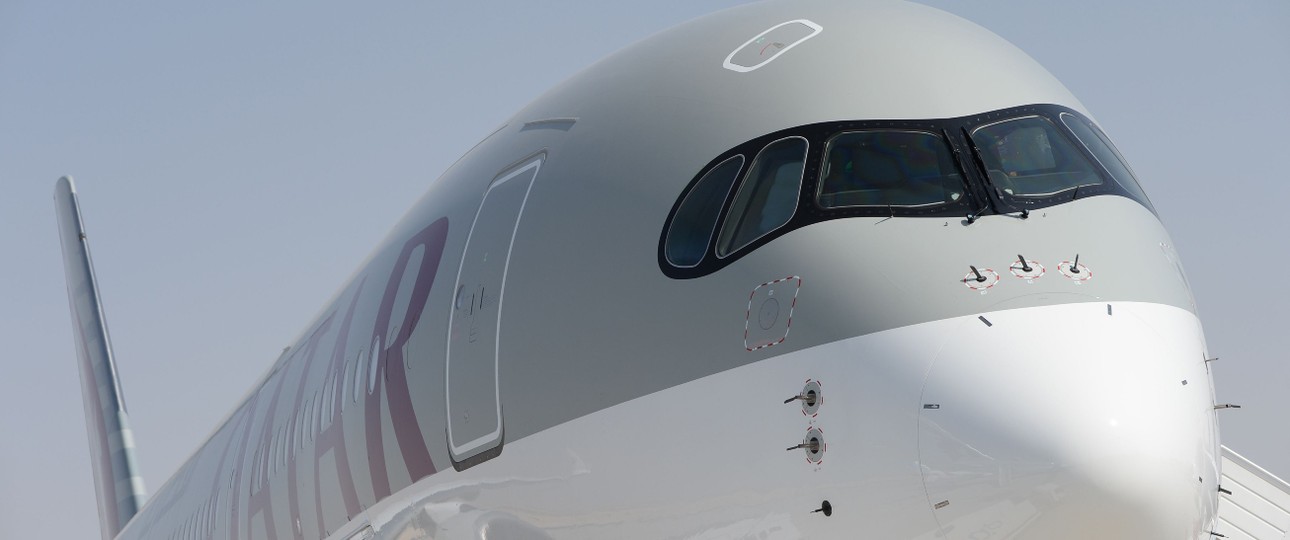 Airbus A350 von Qatar Airways: Ein Jet dieses Typs wird nun umlackiert.