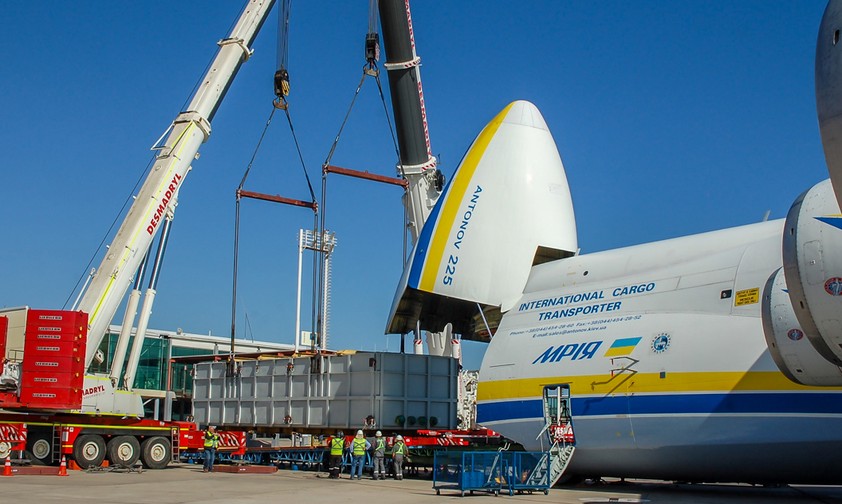 Beladung der An-225: Es ging über die Anden.