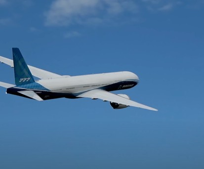 777X in der Luft: Hierbei handelt es sich um ein Modellflugeuzg.
