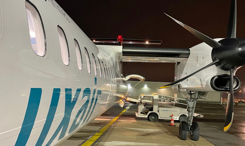 Eine Dash-8 von Luxair: Die Fluggesellschaft will subventionierte Flüge ab Slowenien.