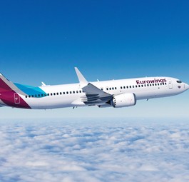 Visualisierung einer Boeing 737 Max 8 von Eurowings: Hier noch ohne Kennzeichen zu sehen.
