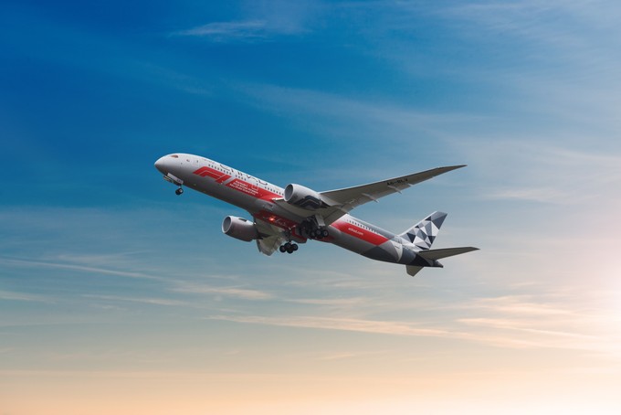 So sieht die Boeing 787-9 aus, wenn sie fliegt.