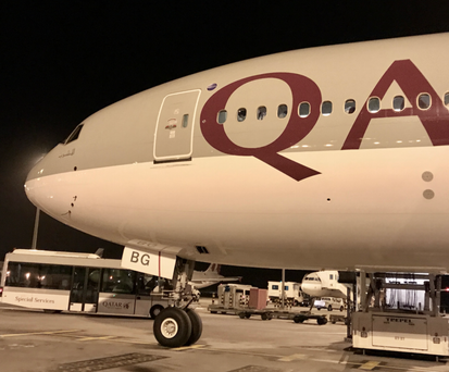 Boeing 777 von Qatar Airways: Teilweise mit leeren Sitzen unterwegs.