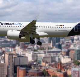 Lufthansa City Airlines' Airbus A320 ber Birmingham: Erstes Ziel.